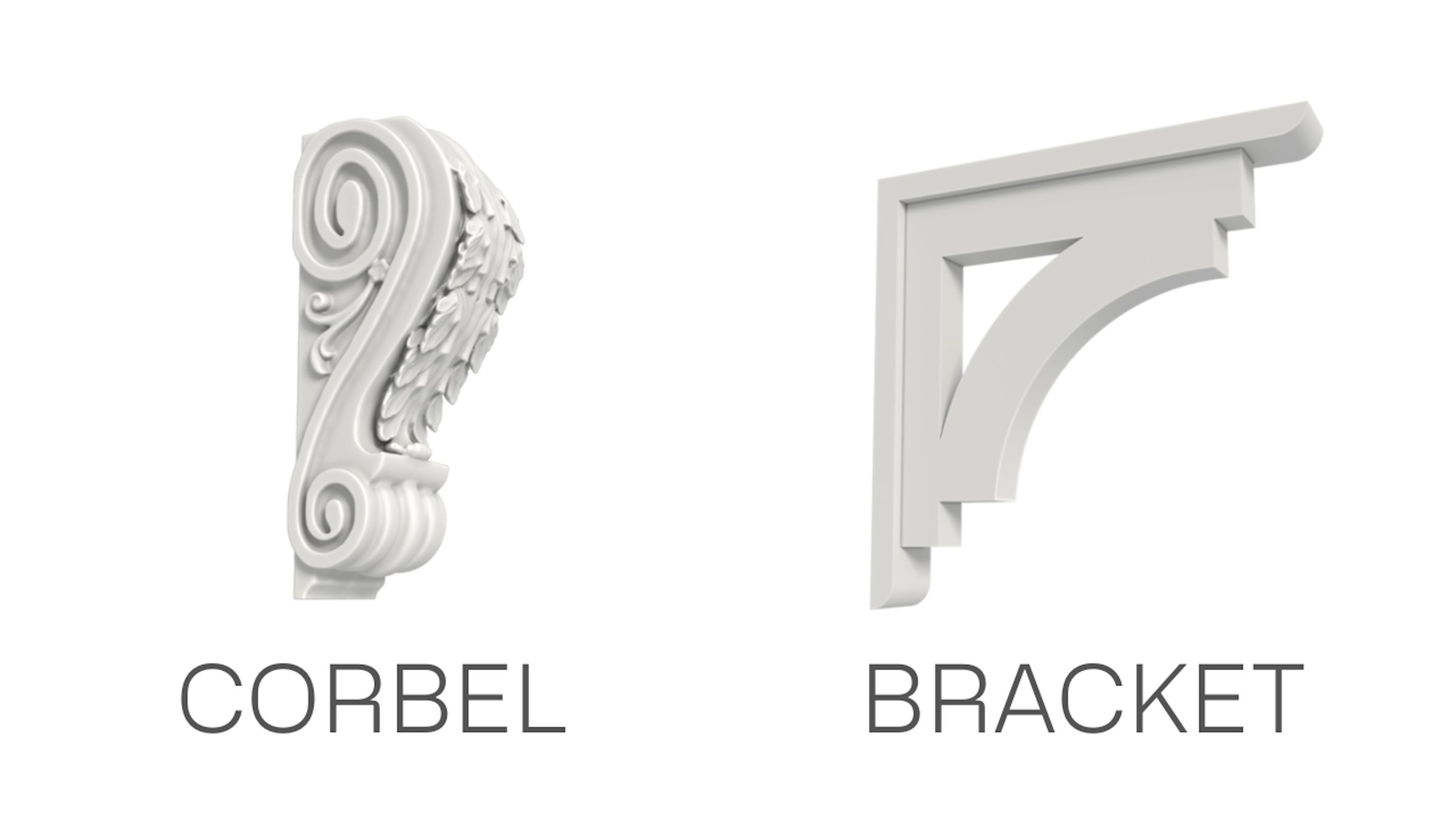 Corbels vs brackets