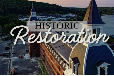 Historic building restoration with modern materials